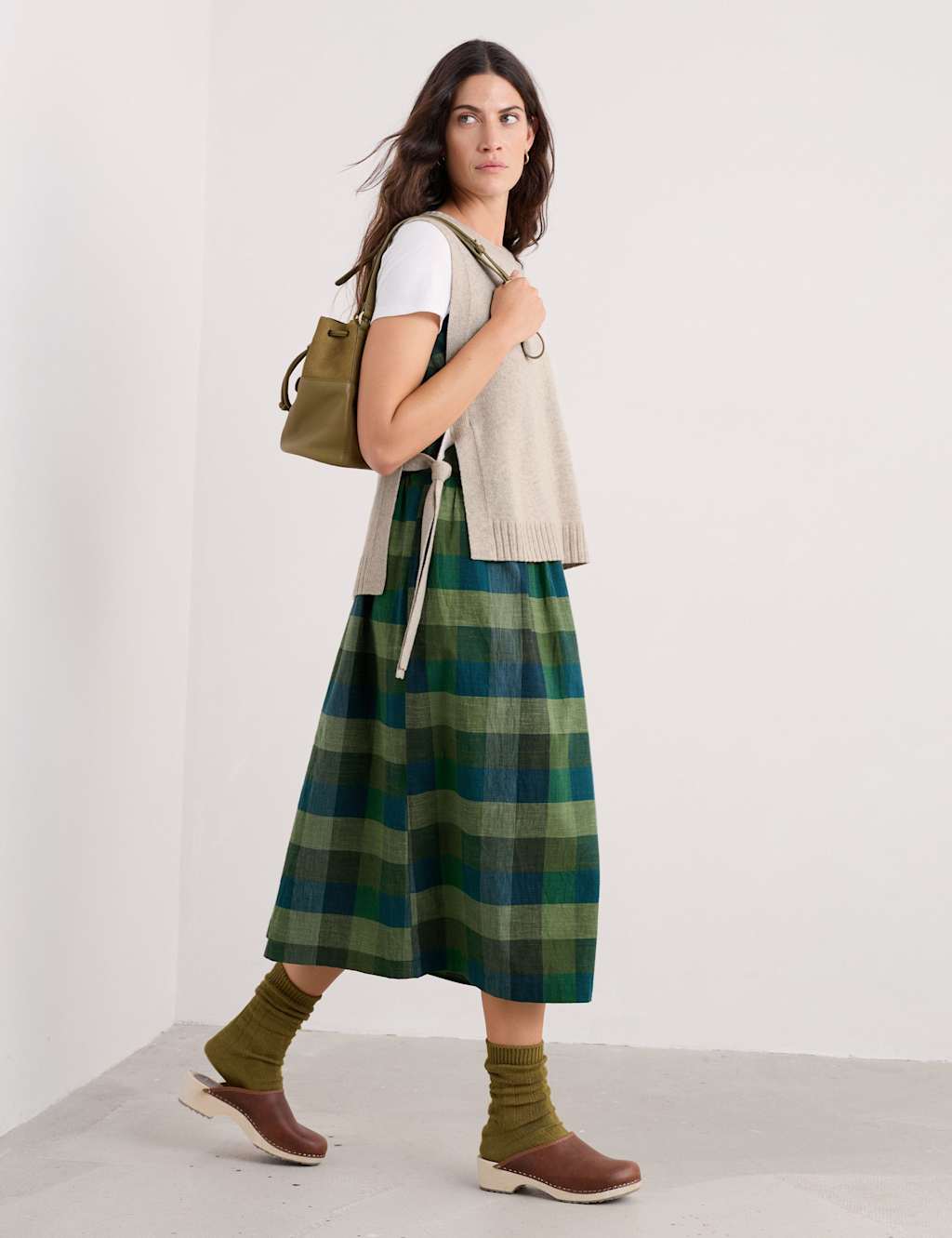 Seasalt Cornwall Merino Wool Rich Tie Detail Knitted Vest Natural