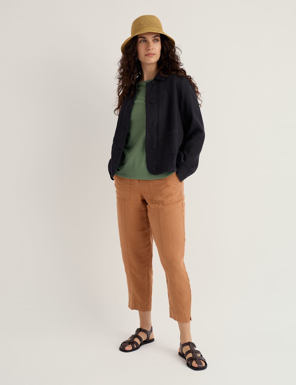 Seasalt Cornwall Women's Pure Linen Relaxed Lightweight Jacket - 14 - Navy - Available at M&S