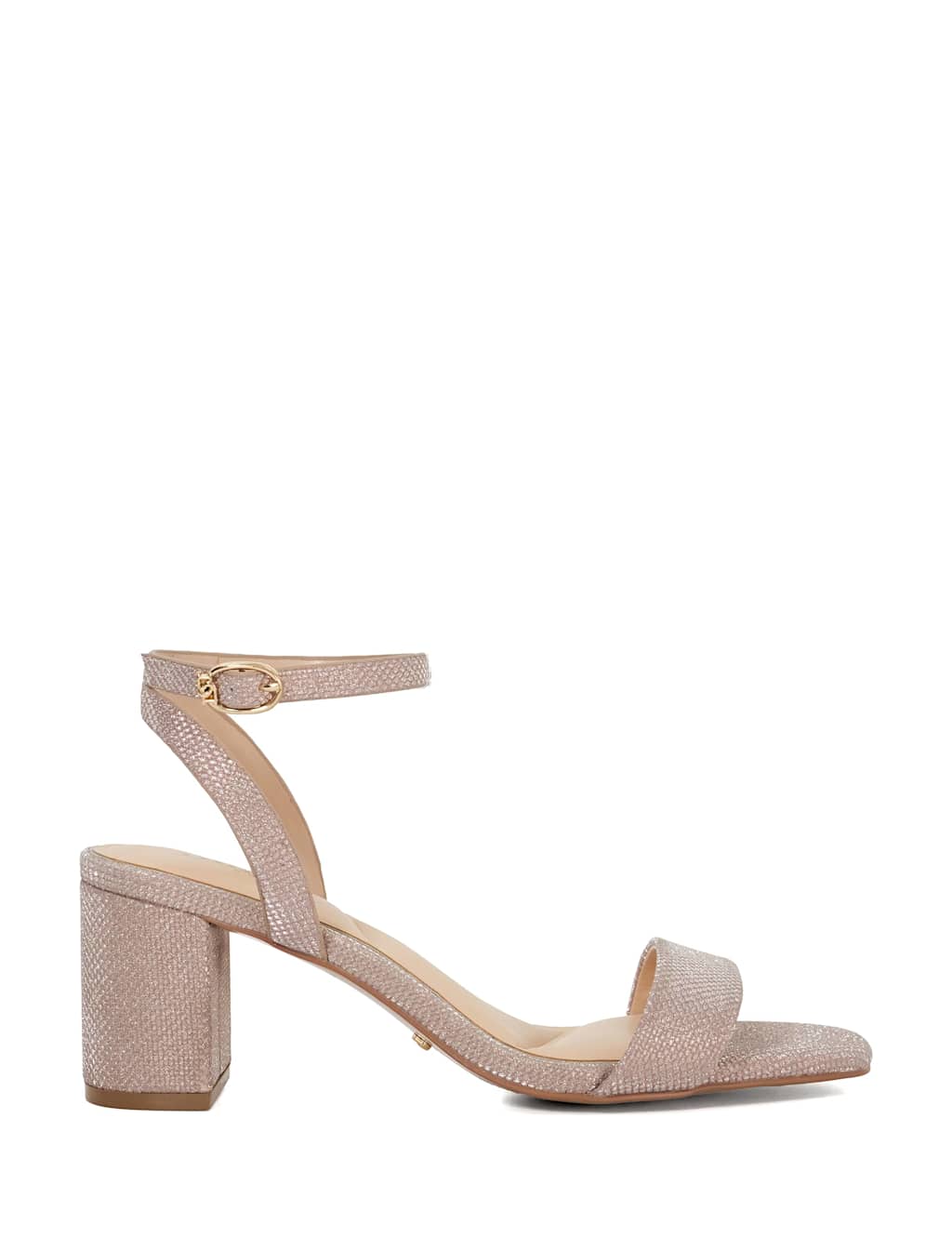 Leather Ankle Strap Block Heel Sandals