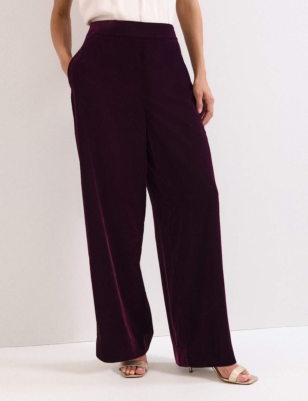 Phase Eight Wide Leg Trousers Purple