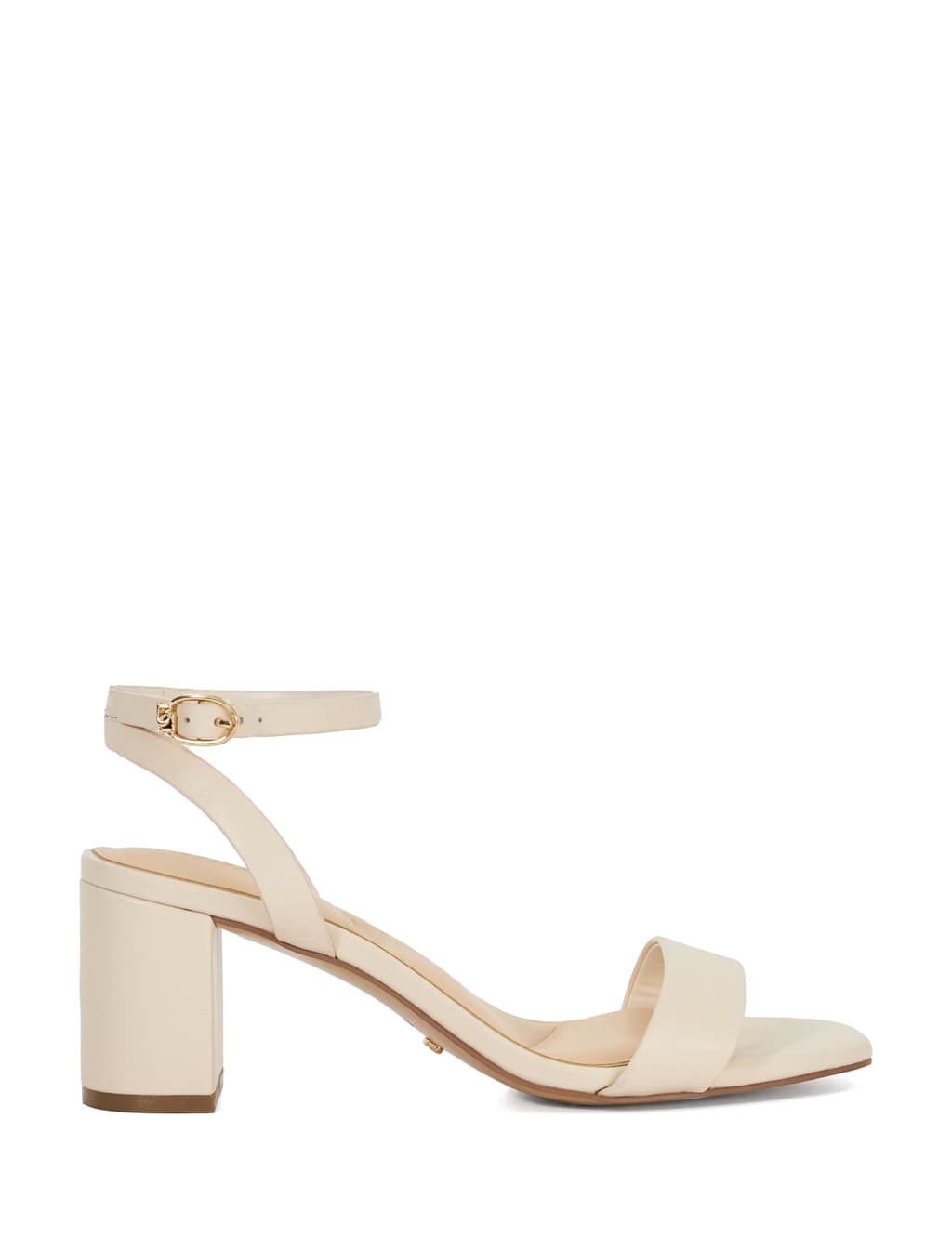 Leather Ankle Strap Block Heel Sandals