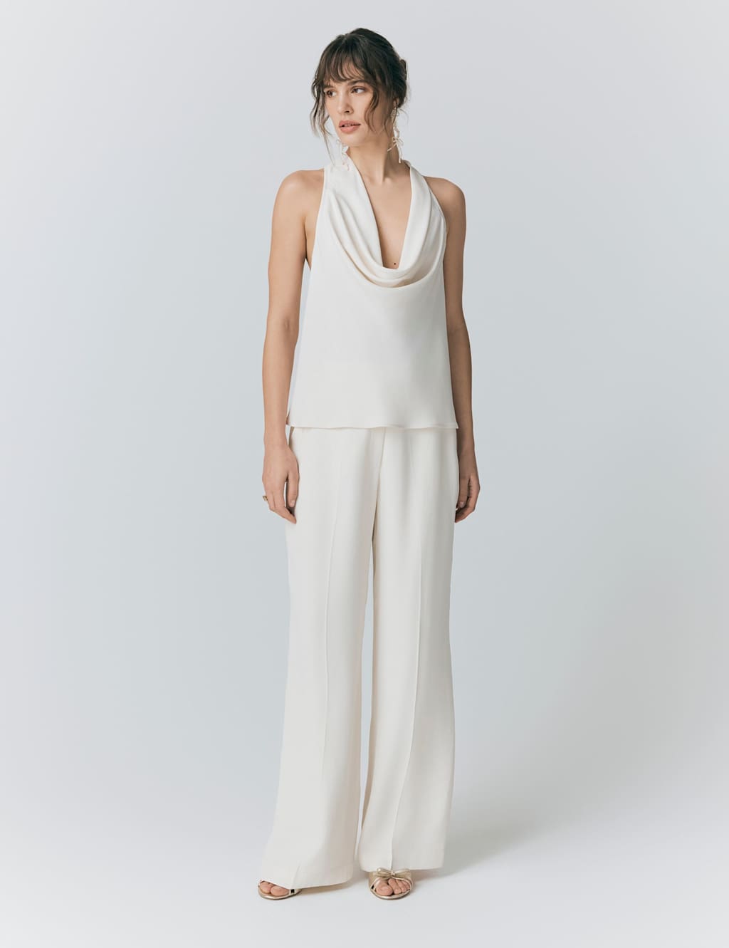 Satin Halter Neck Blouse