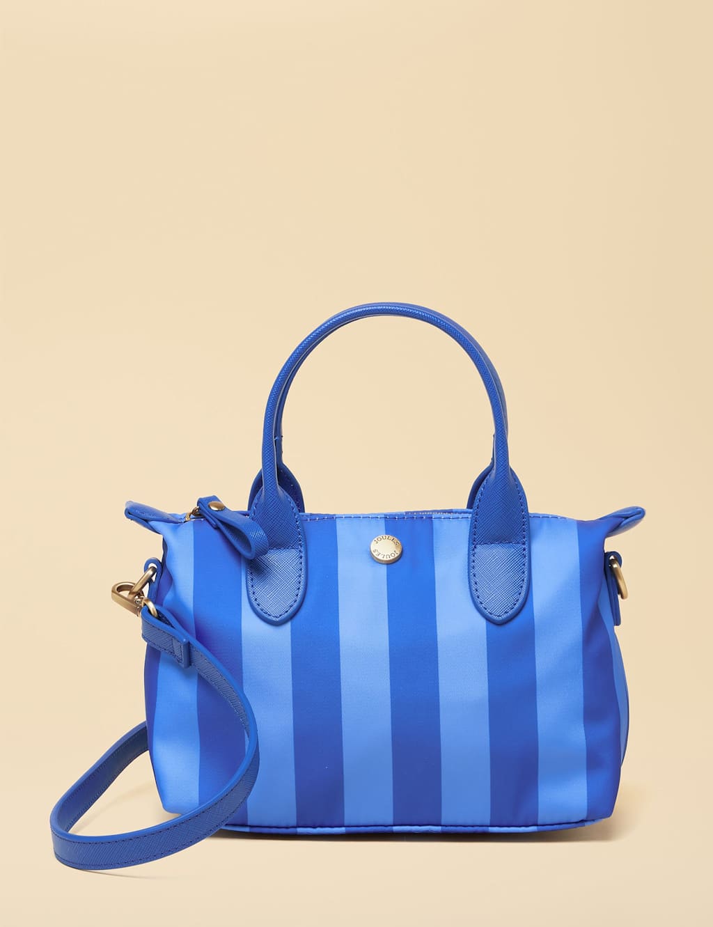 Joules Women's Faux Leather Striped Cross Body Bag - Blue Mix - Available at M&S