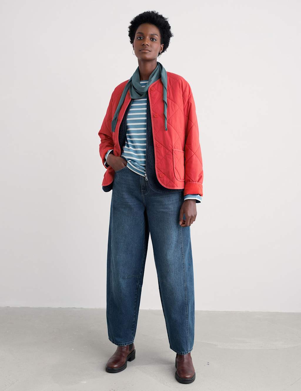Seasalt Cornwall Women's Cotton Striped Top - 24 - Blue Mix - Available at M&S