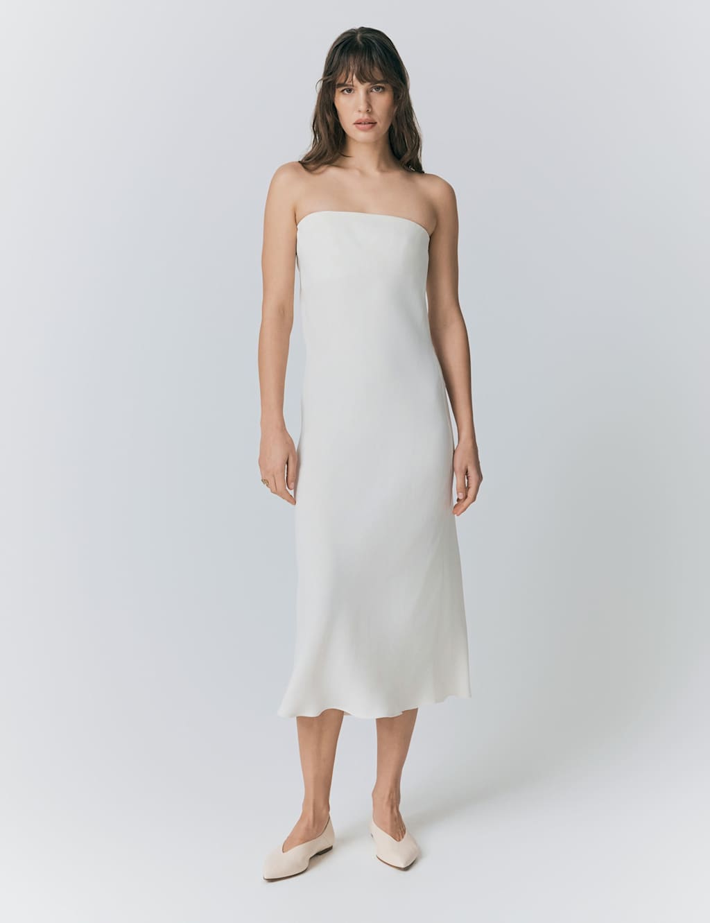 Crepe Bandeau Midaxi Bodycon Dress