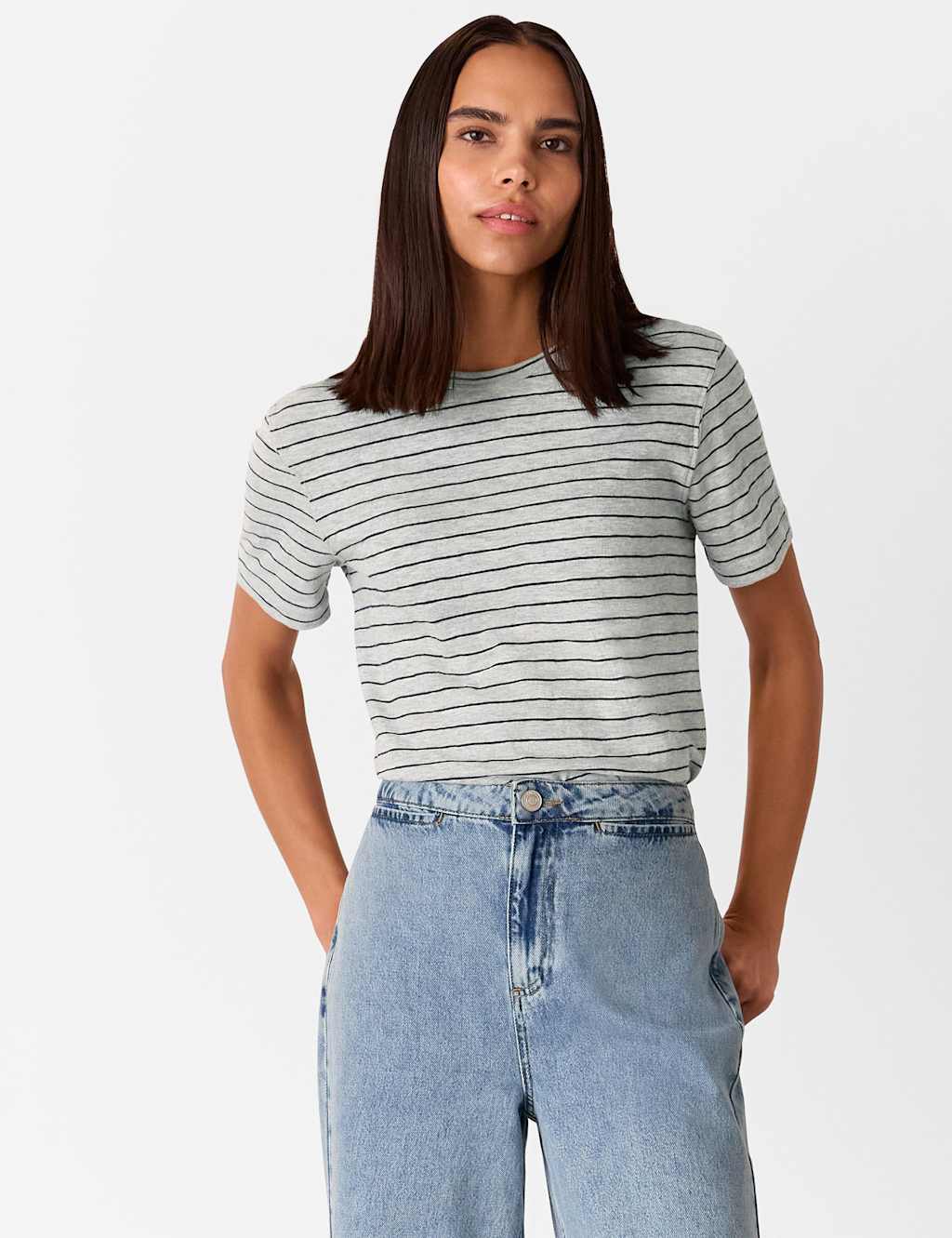Pure Cotton Striped T-Shirt