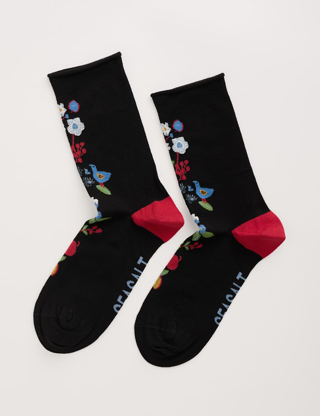 Seasalt Cornwall Arty Ankle High Socks Black Mix