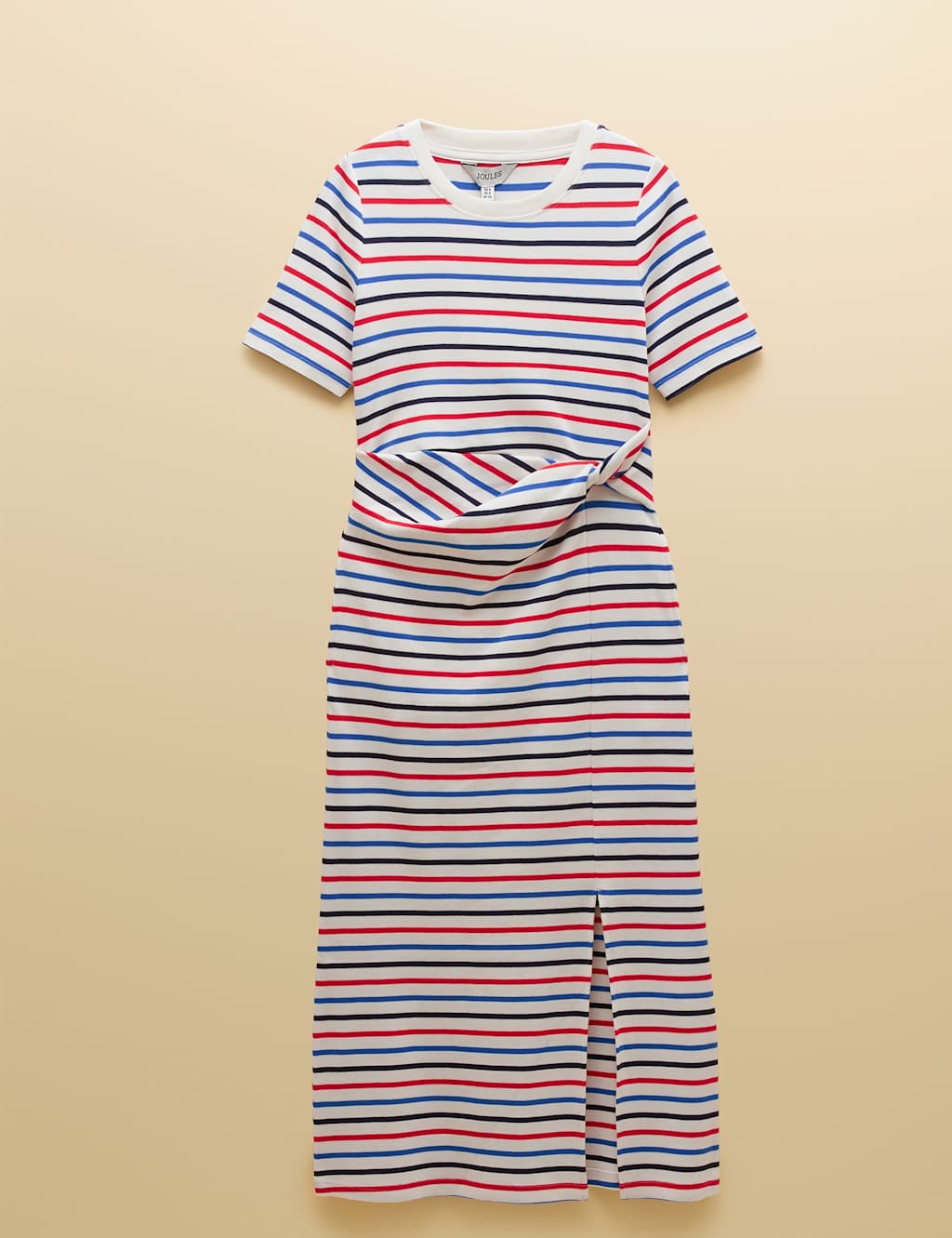 Joules Women's Pure Cotton Jersey Striped Midi T-Shirt Dress - 16 - Multi - Available at M&S
