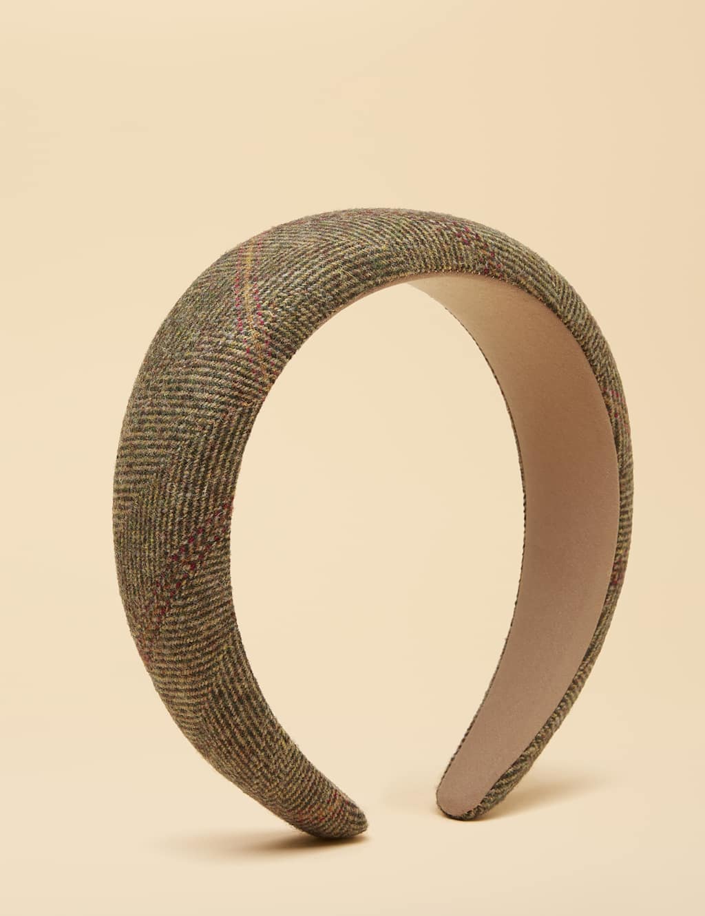 Joules Women's Wool-Rich Tweed Headband - Green Mix - Available at M&S