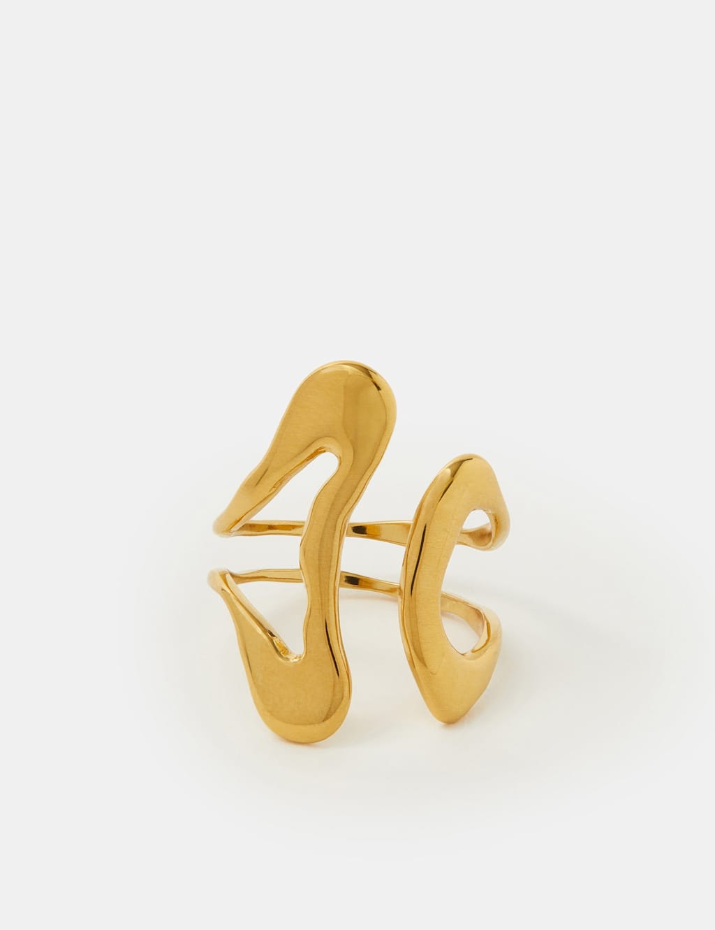 Accessorize Women's Gold Tone Fluid Adjustable Ring - Available at M&S