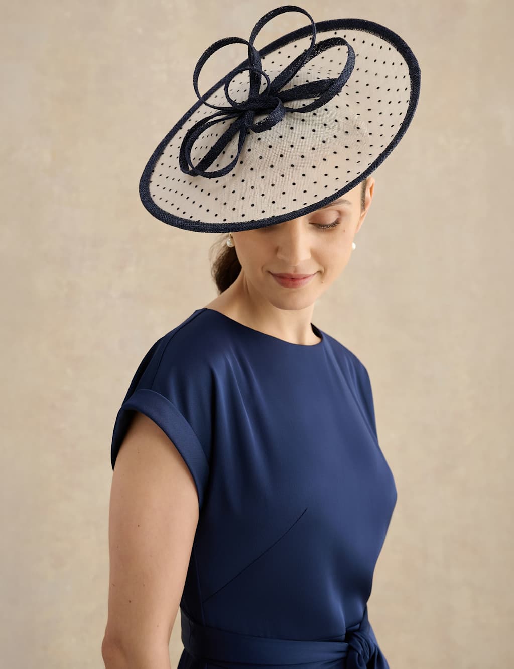 Hobbs Women's Polka Dot Fascinator - Blue - Available at M&S