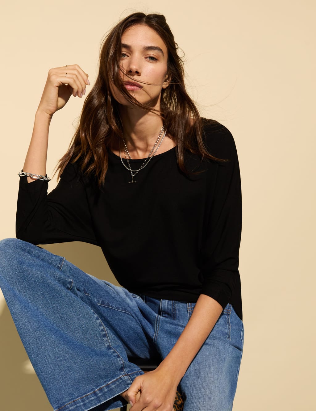Relaxed Batwing Top