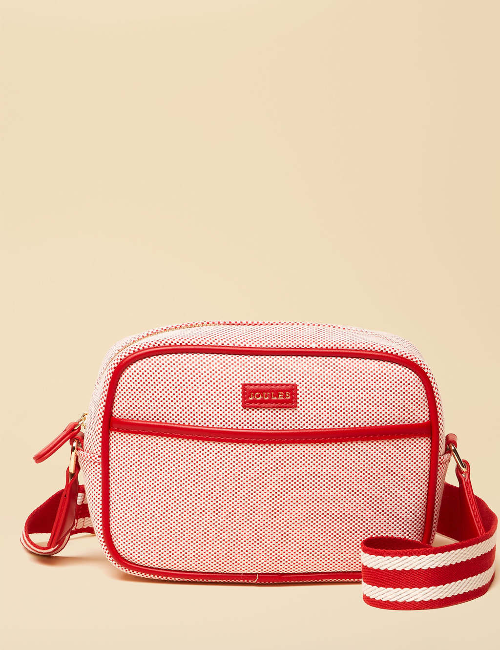 Joules Women's Cotton Rich Cross Body Bag - Red - Available at M&S