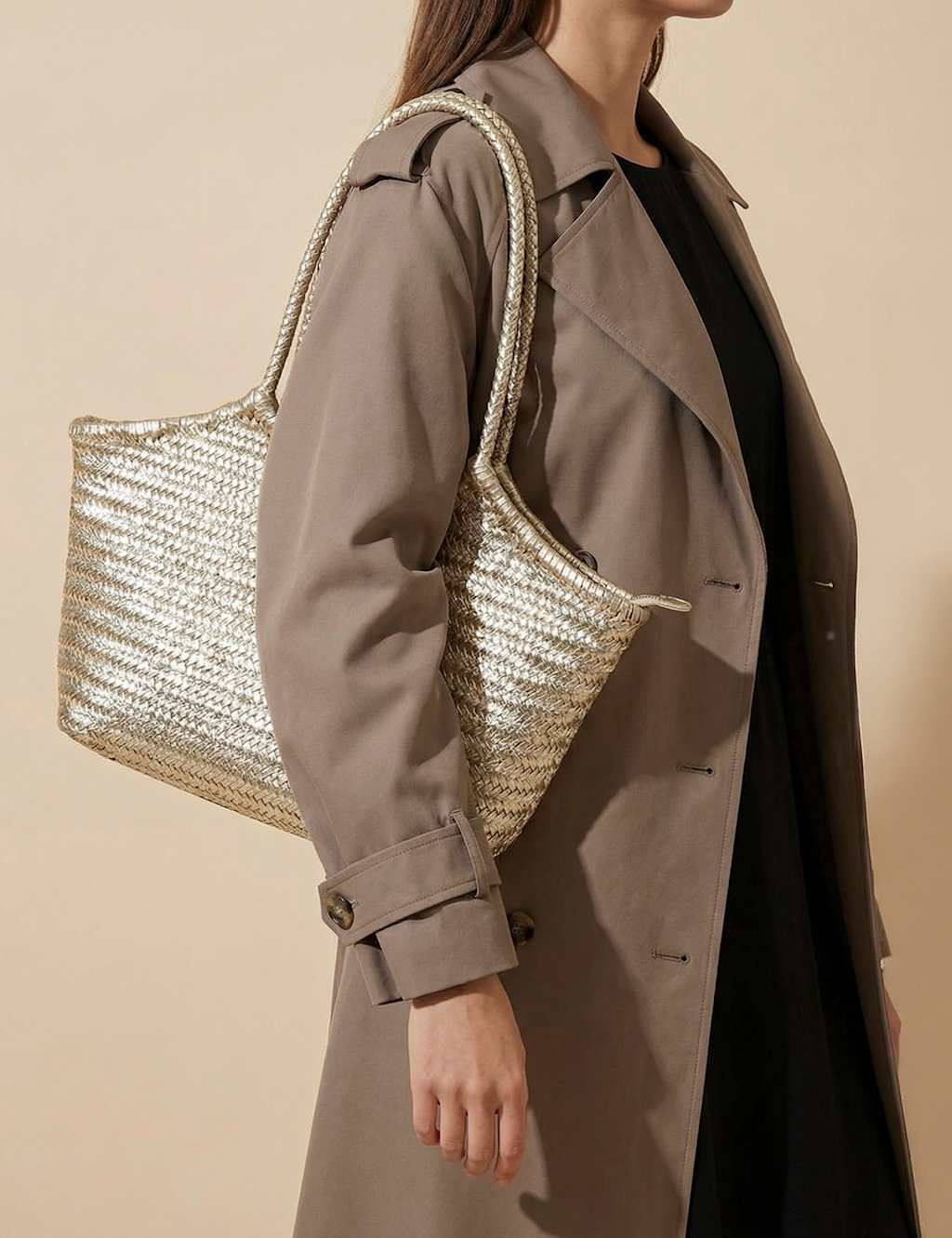 Jones Bootmaker Women's Leather Shoulder Bag - Gold - Available at M&S