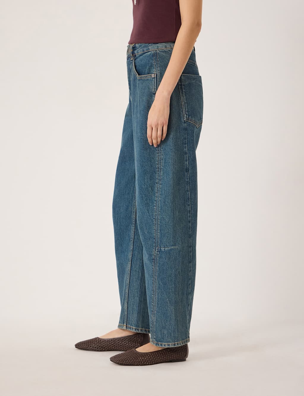 Hush Women's Tapered Leg Carrot Fit Jeans - 12 - Blue Denim - Available at M&S