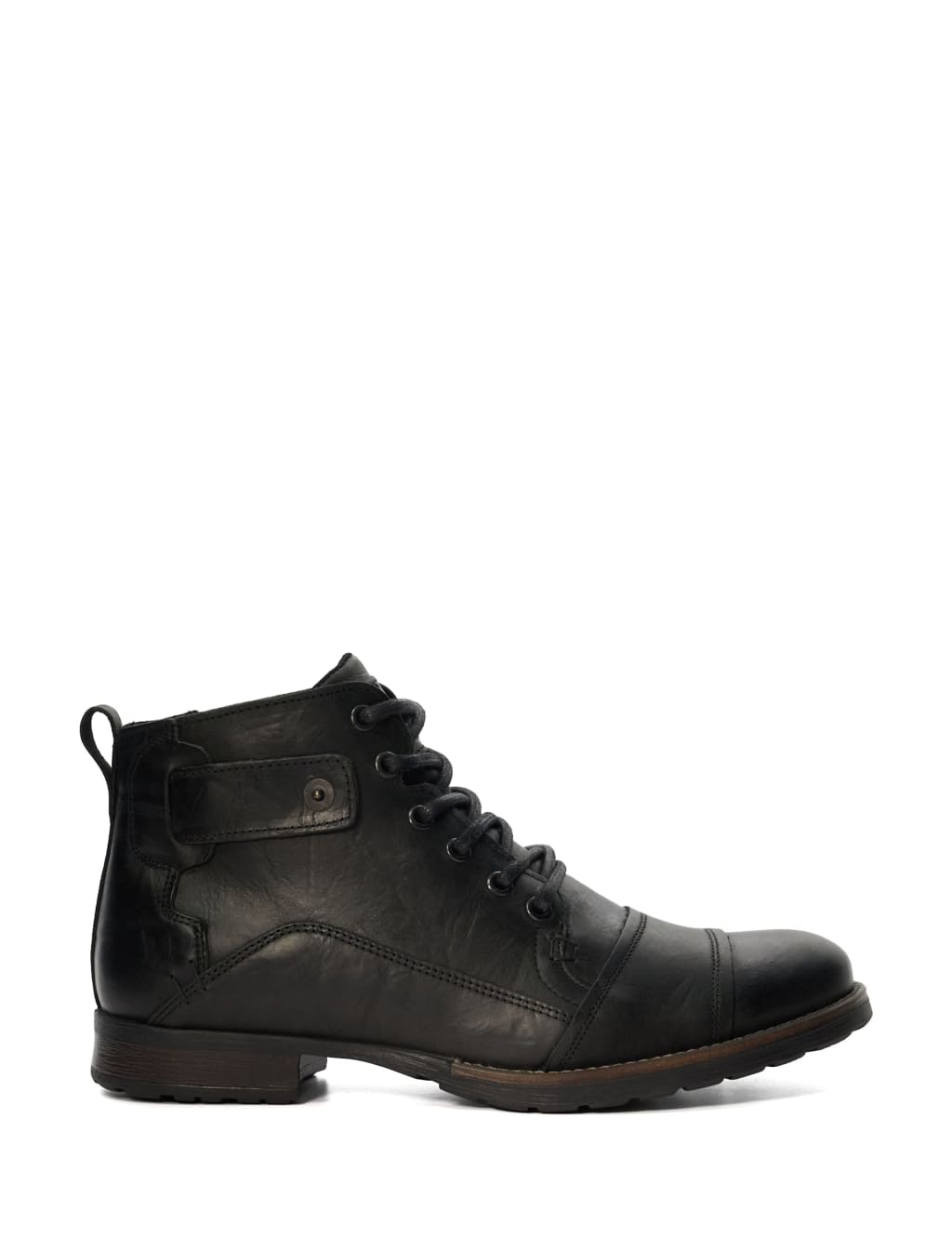 Leather Seam Detail Casual Boots