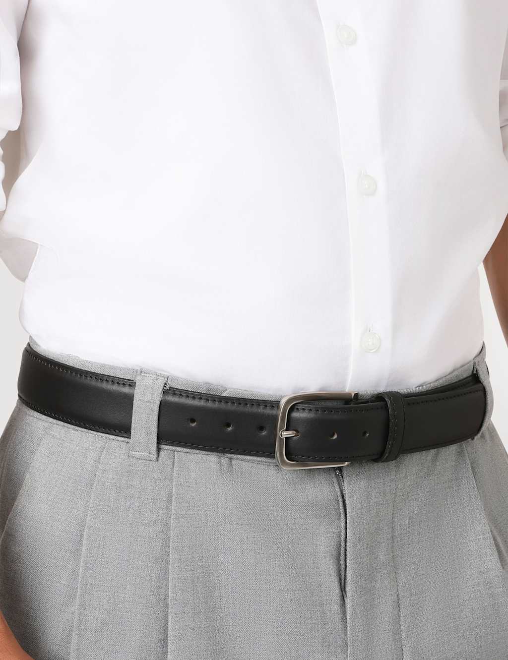 Jones Bootmaker Leather Belt Black