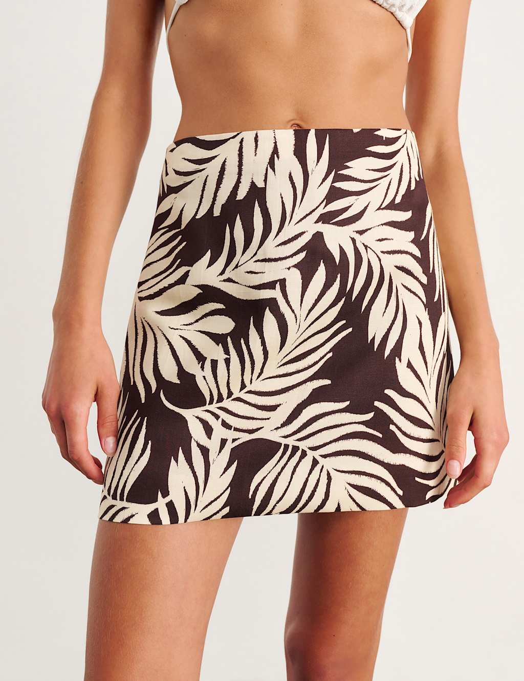 Jag Women's Lyocell Rich Printed Mini A-Line Skirt - 10 - Neutral - Available at M&S