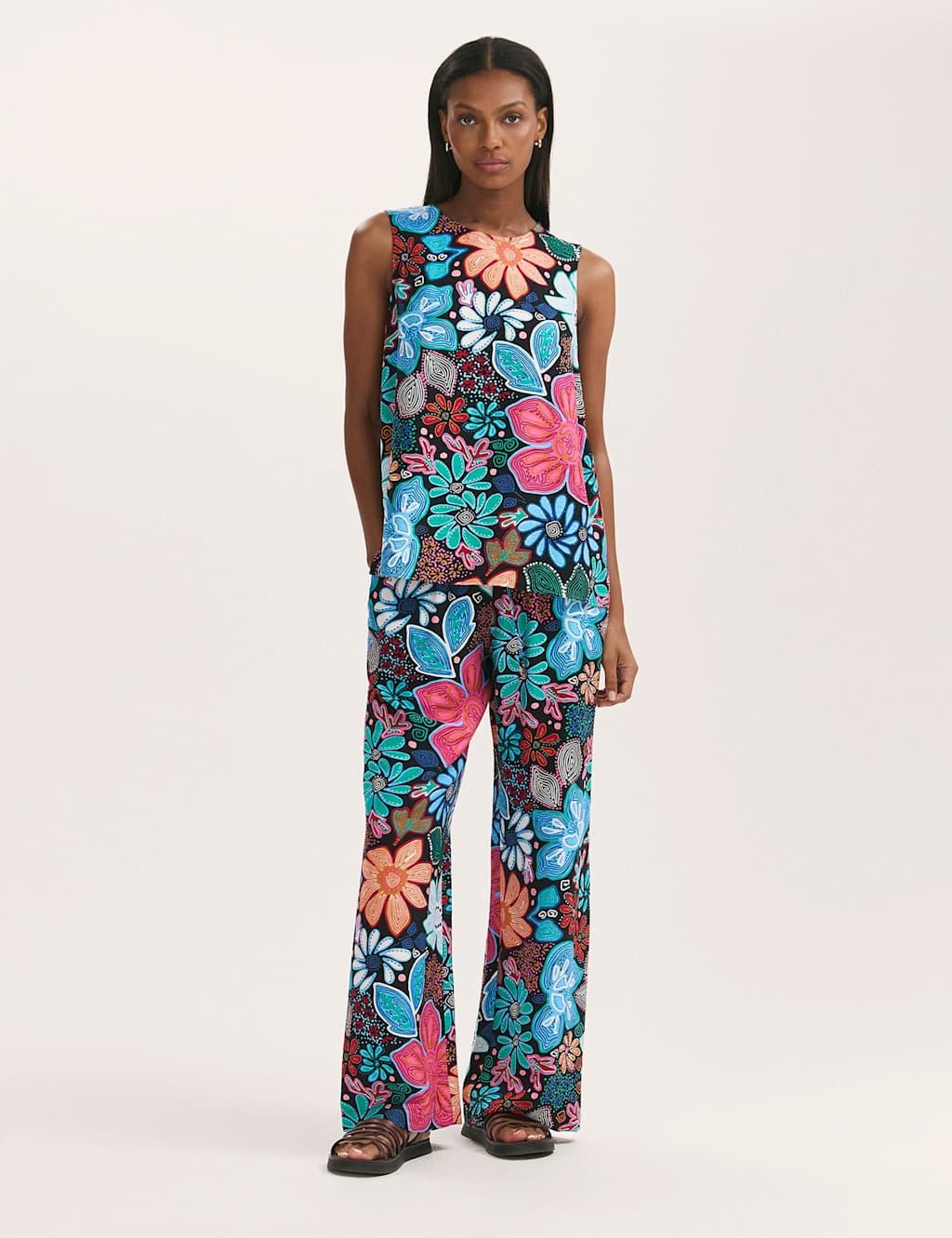 Finery London Women's Floral Top - 8 - Blue Mix - Available at M&S