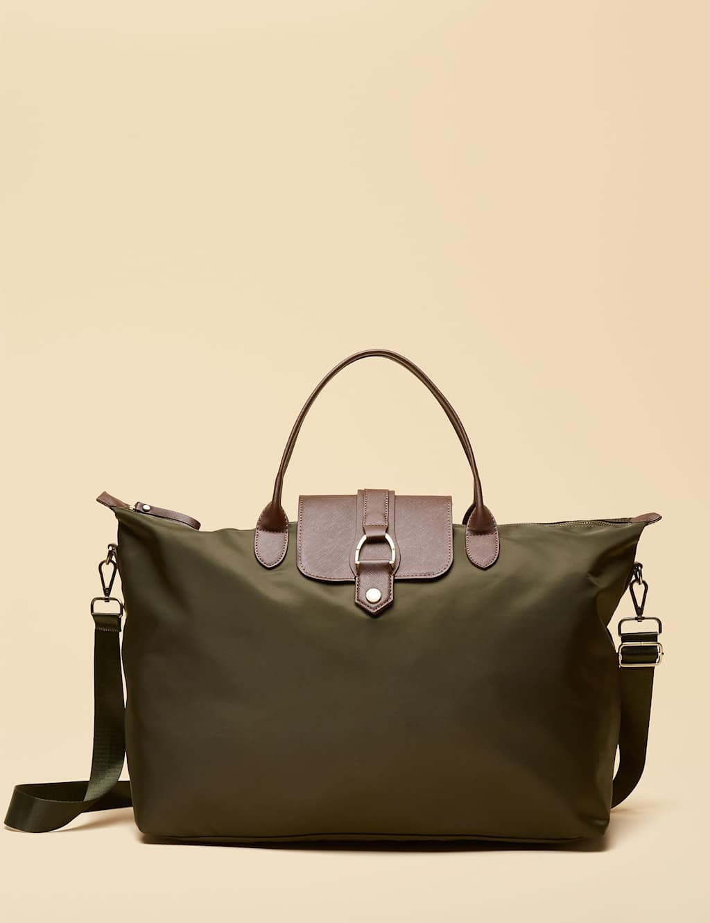 Joules Zip Around Top Handle Weekend Bag Khaki