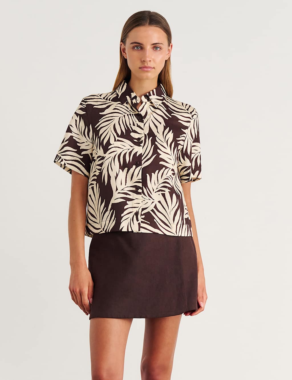 Jag Women's Lyocell Rich Printed Collared Shirt - 12 - Neutral - Available at M&S