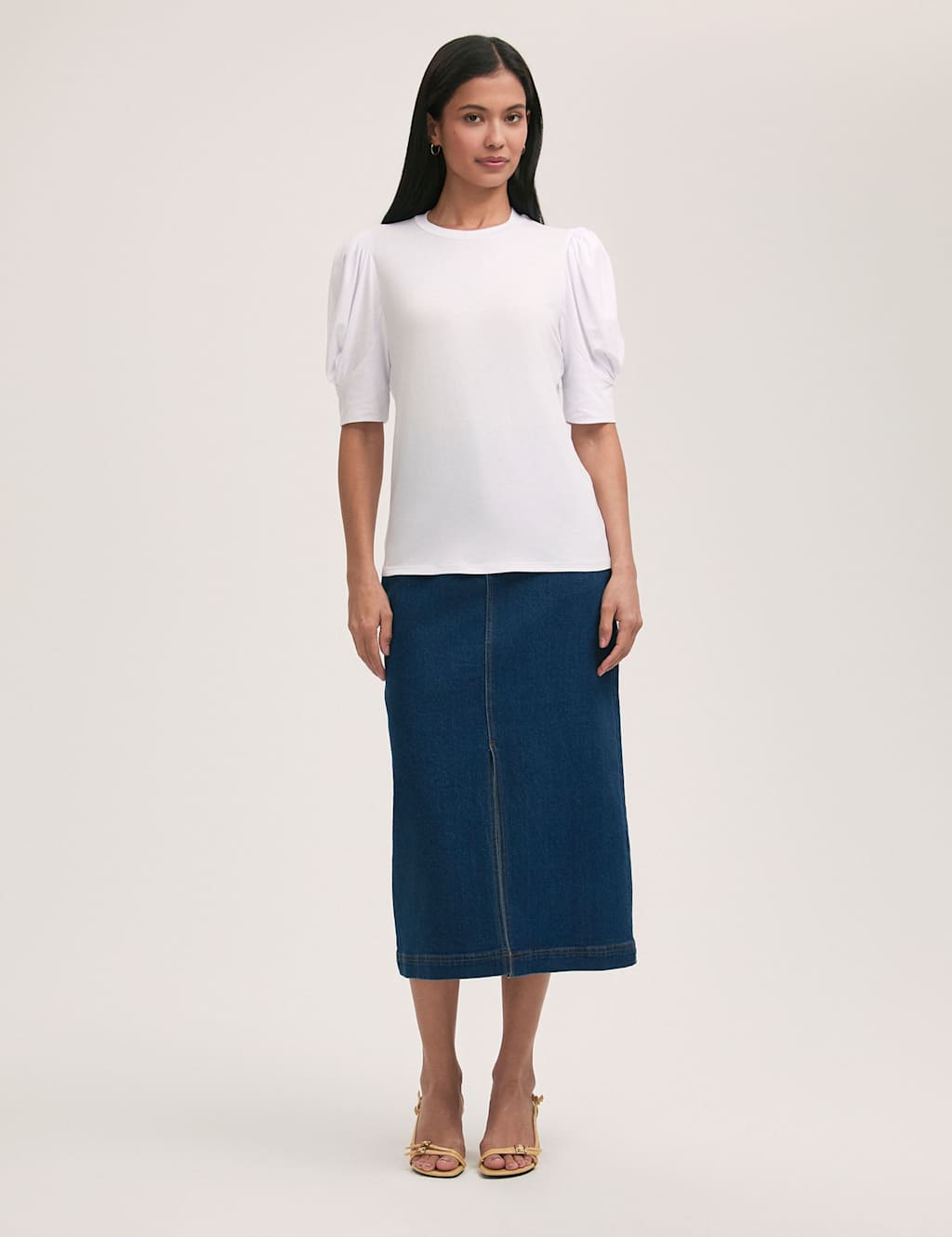 Finery London Women's Jersey Puff Sleeve T-Shirt - 16 - Ivory - Available at M&S