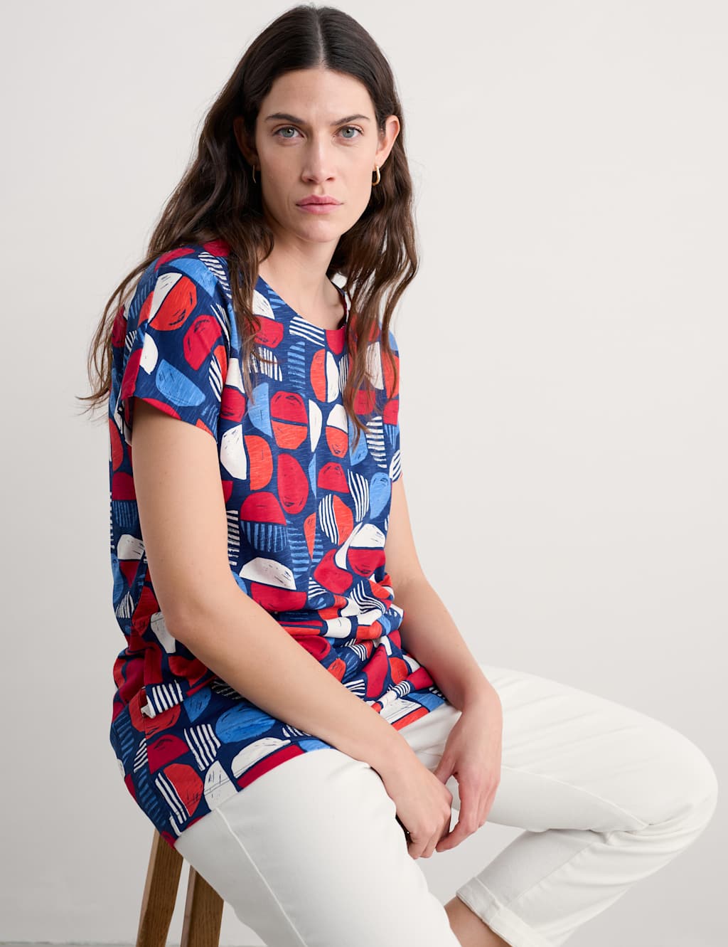 Pure Cotton Geometric Tunic