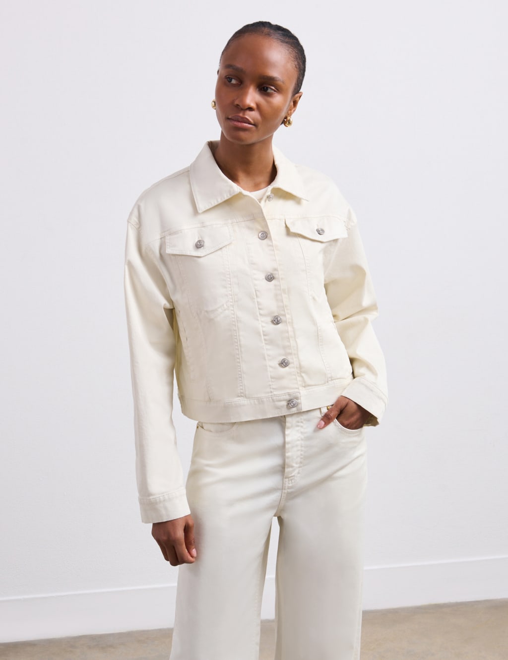 Denim Collared Jacket