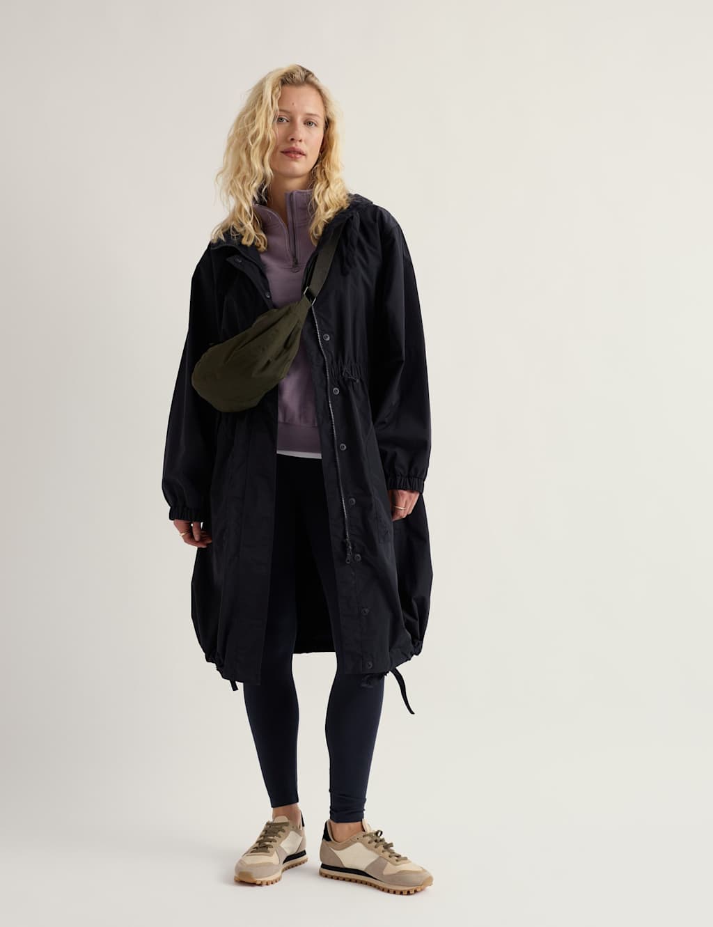 Seasalt Cornwall Women's Hooded Longline Raincoat - 14 - Navy - Available at M&S