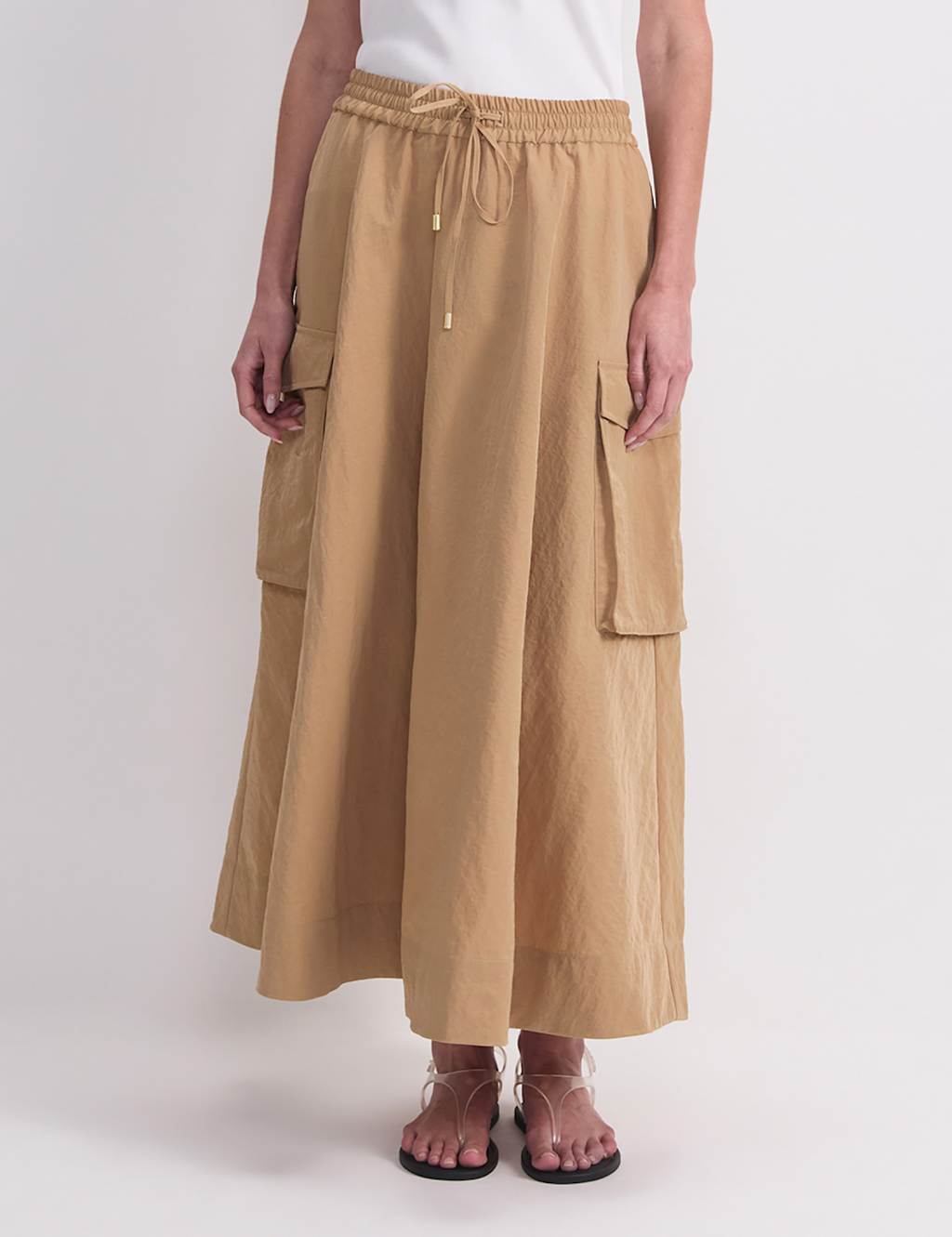 Sportscraft Women's Maxi A-Line Skirt - 12 - Sand - Available at M&S