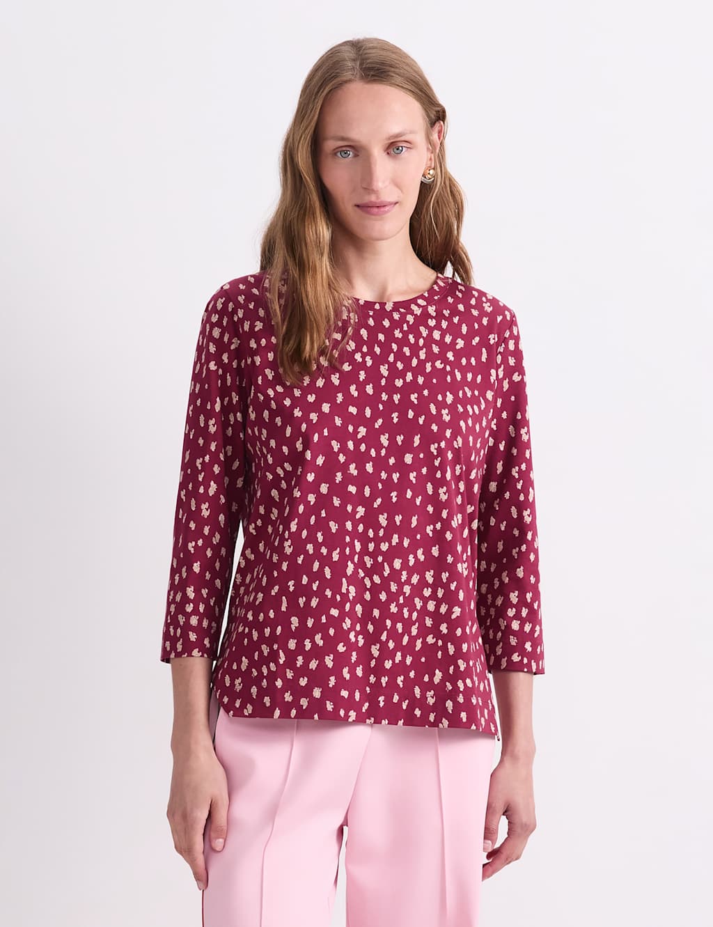 Sportscraft Women's Pure Cotton Printed Top - Small - Red - Available at M&S