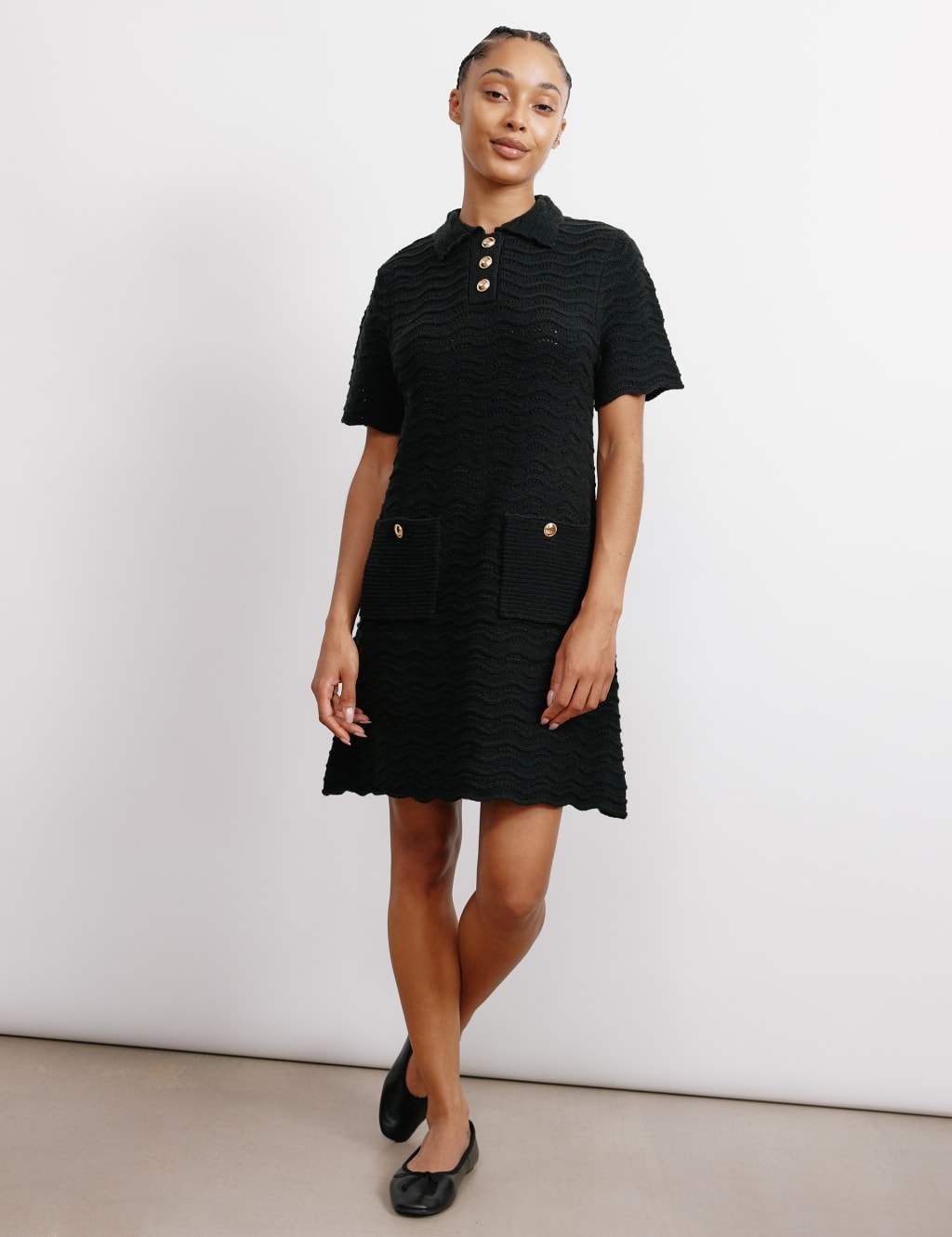 M&s black shift dress online