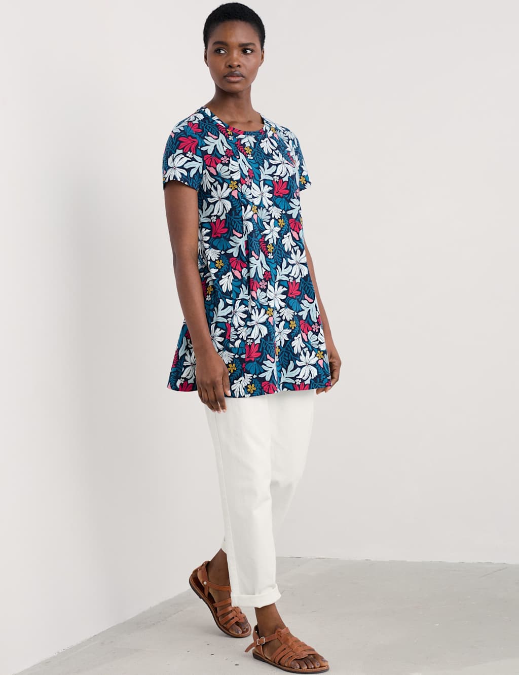 Cotton Rich Floral Tunic