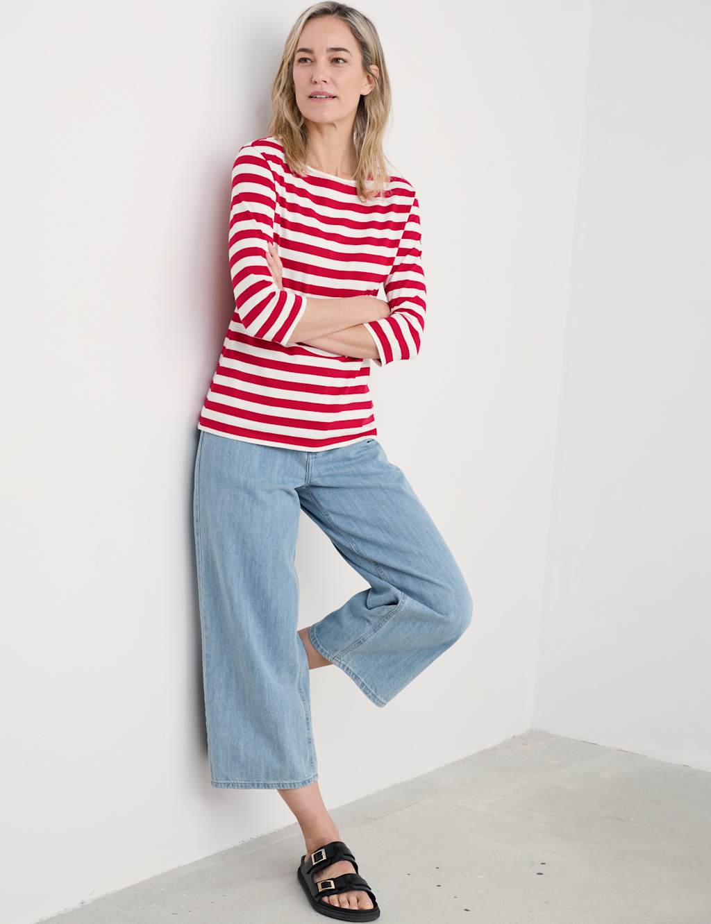 Pure Cotton Striped Top