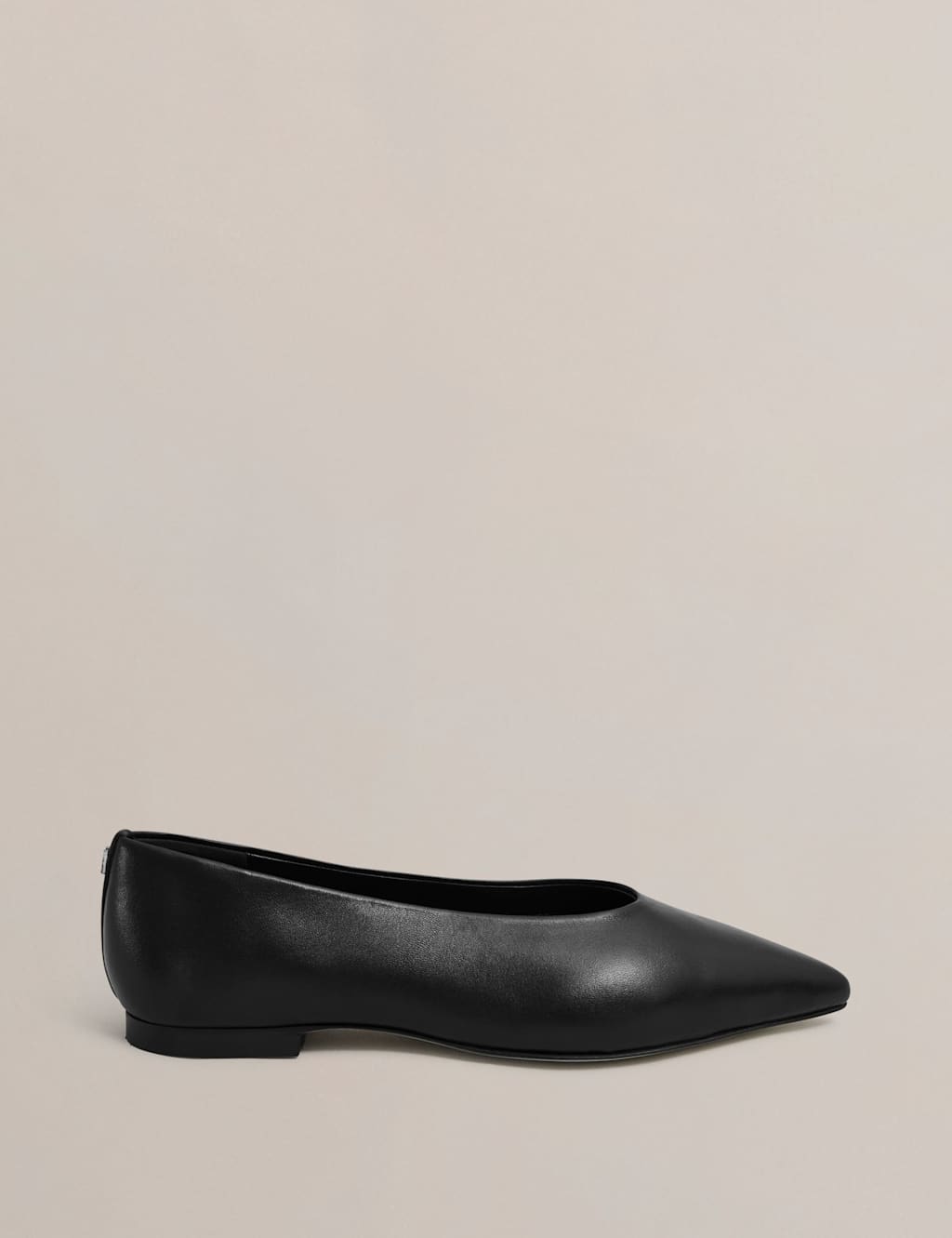 Hobbs Women's Leather Flat Pointed Ballet Pumps - 4 - Black - Available at M&S