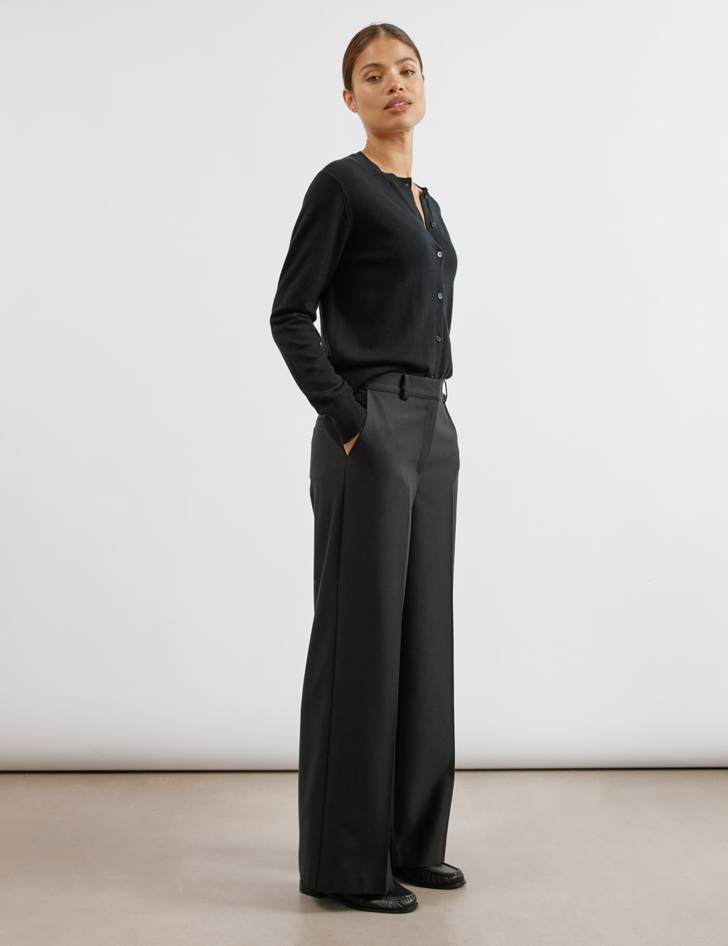 Tailored Wide Leg Trousers