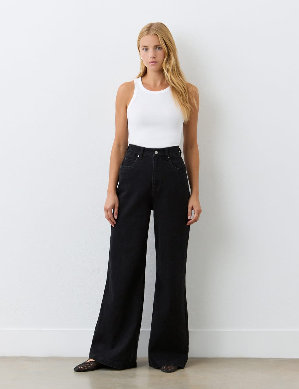 High Waisted Wide Leg Jeans