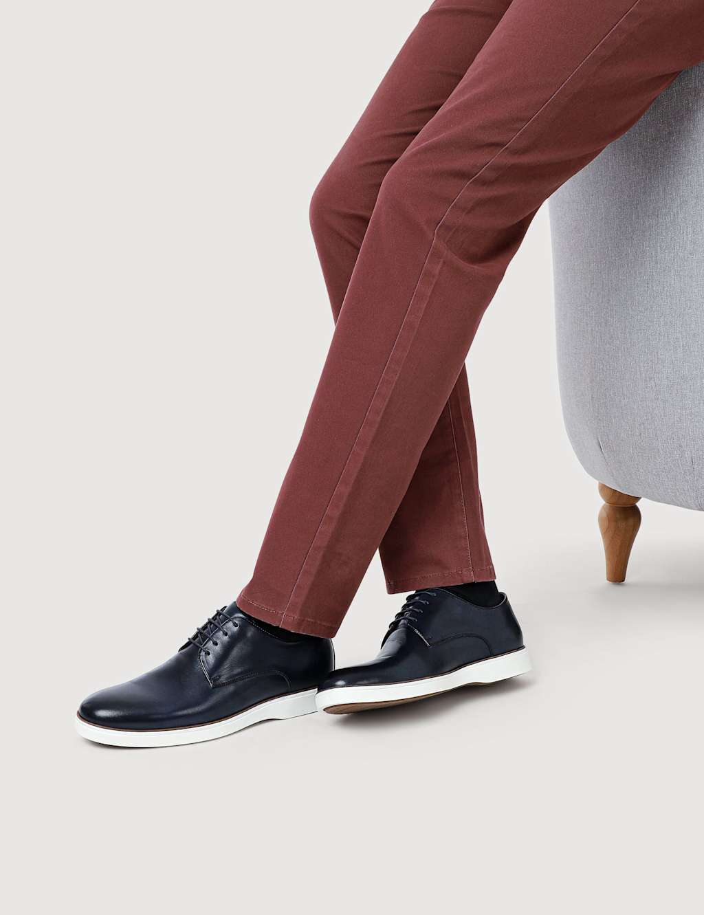 Jones Bootmaker Leather Derby Shoes Navy