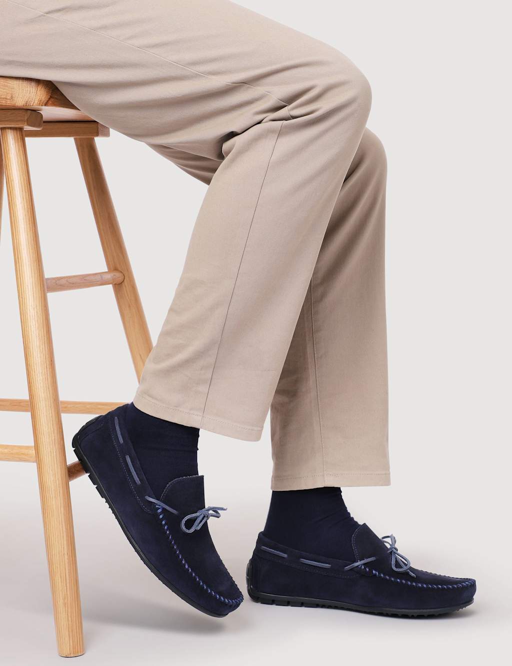 Jones Bootmaker Suede Loafer Slippers Navy