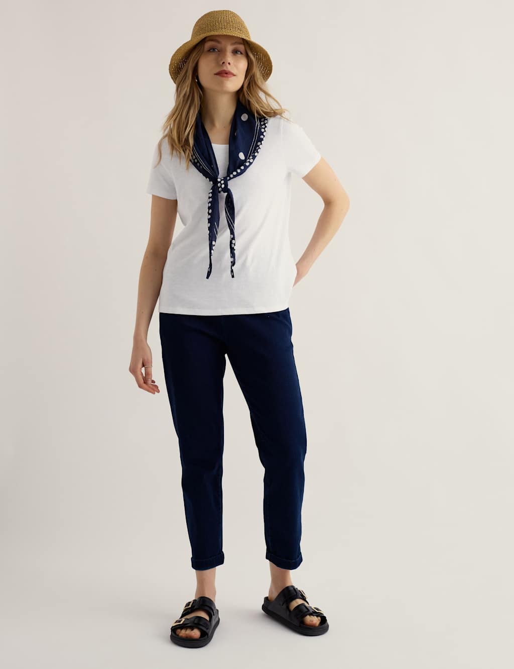 Seasalt Cornwall Women's Pure Cotton Scoop Neck T-Shirt - 10 - White - Available at M&S