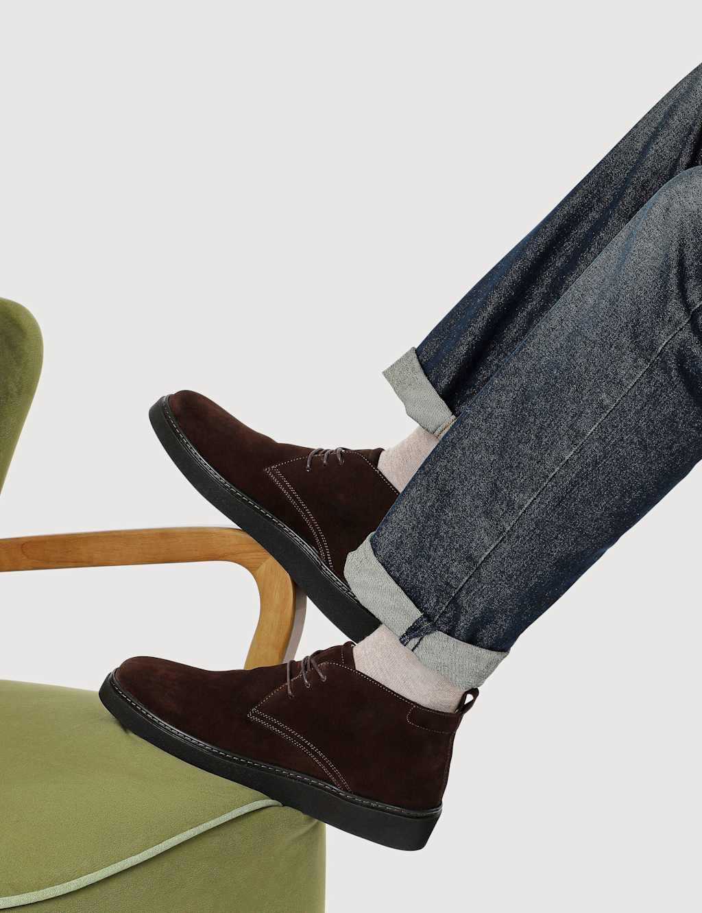 Jones Bootmaker Suede Casual Boots Brown