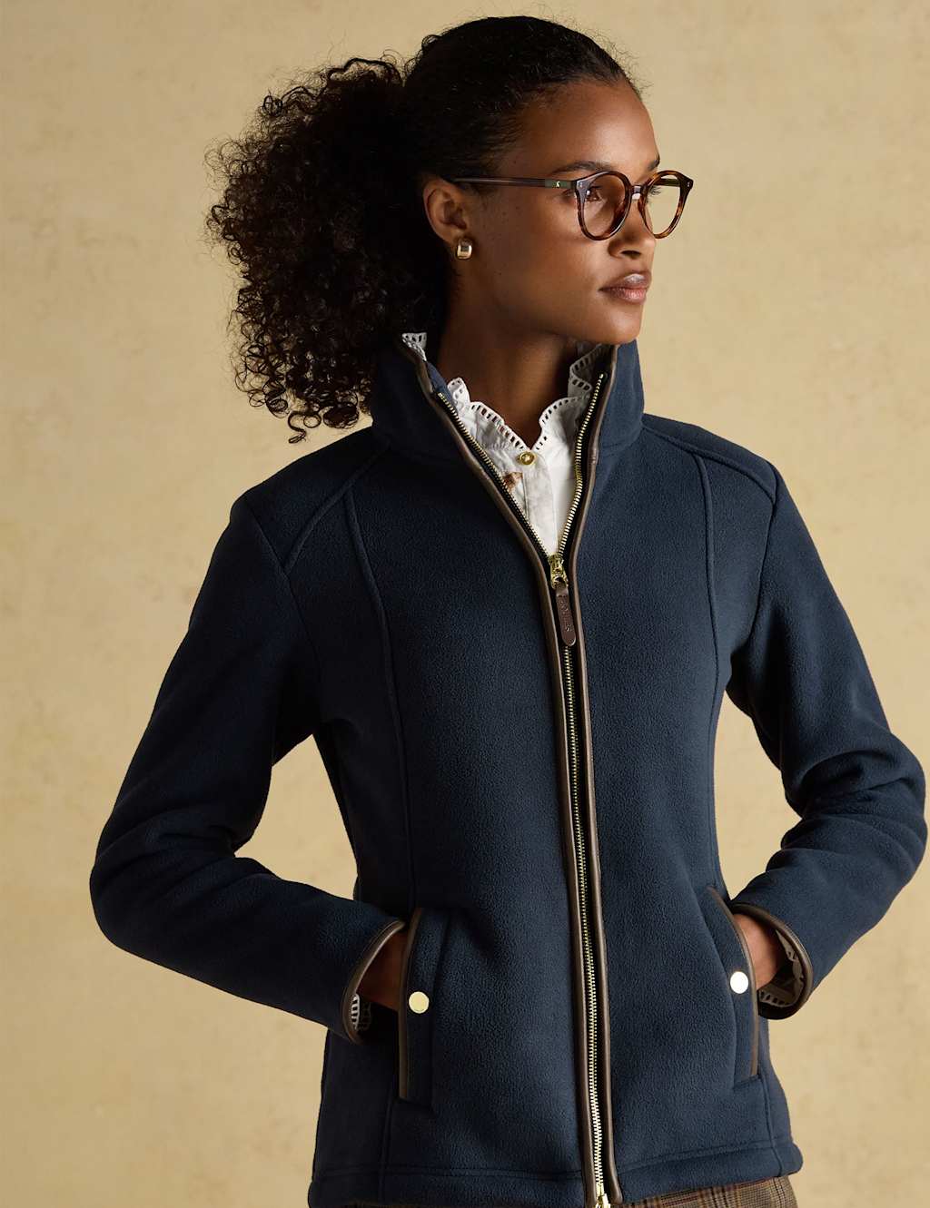 Joules Fleece Jacket Navy Mix