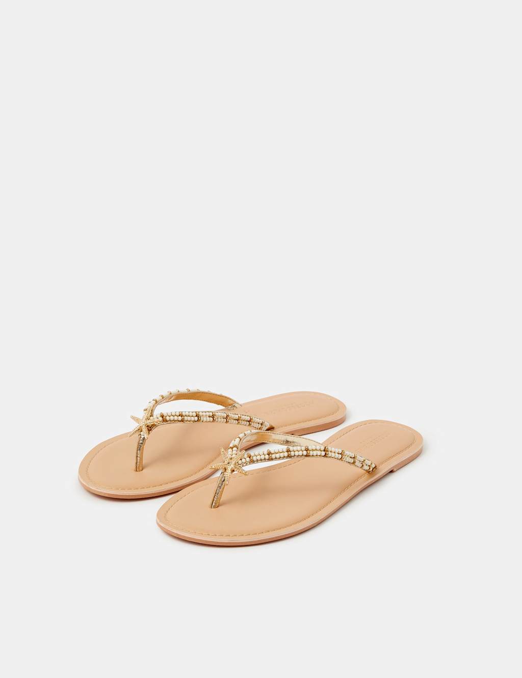 Accessorize Women's Pearl Starfish Flip Flops - 37 - White - Available at M&S