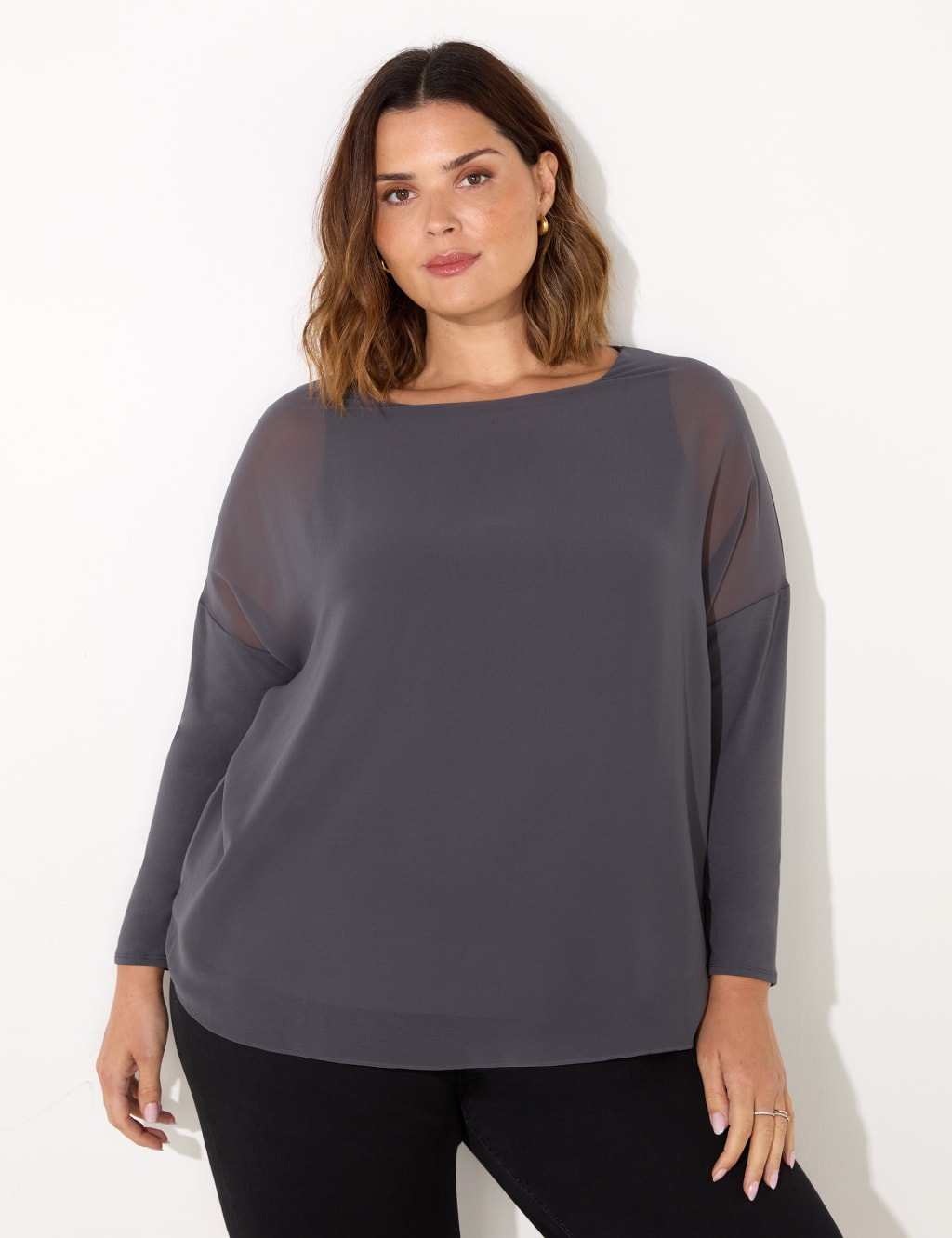 Chiffon Overlay Top