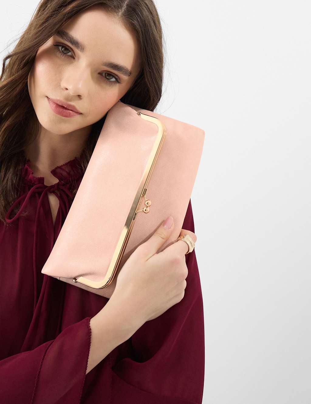 Accessorize Women's Clutch Bag - Blush - Available at M&S