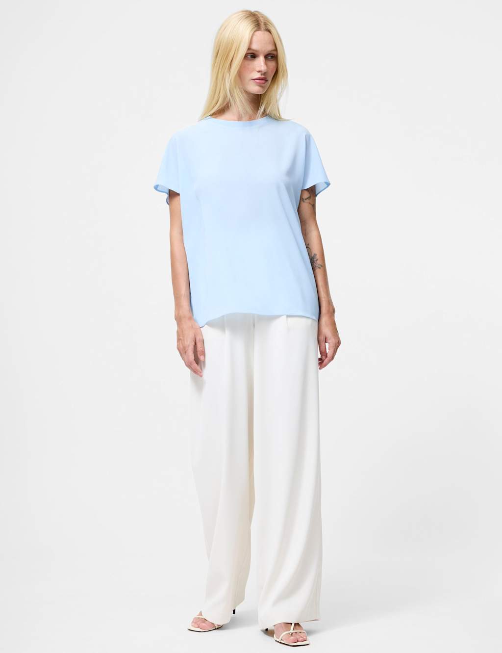 French Connection Crepe Top Blue