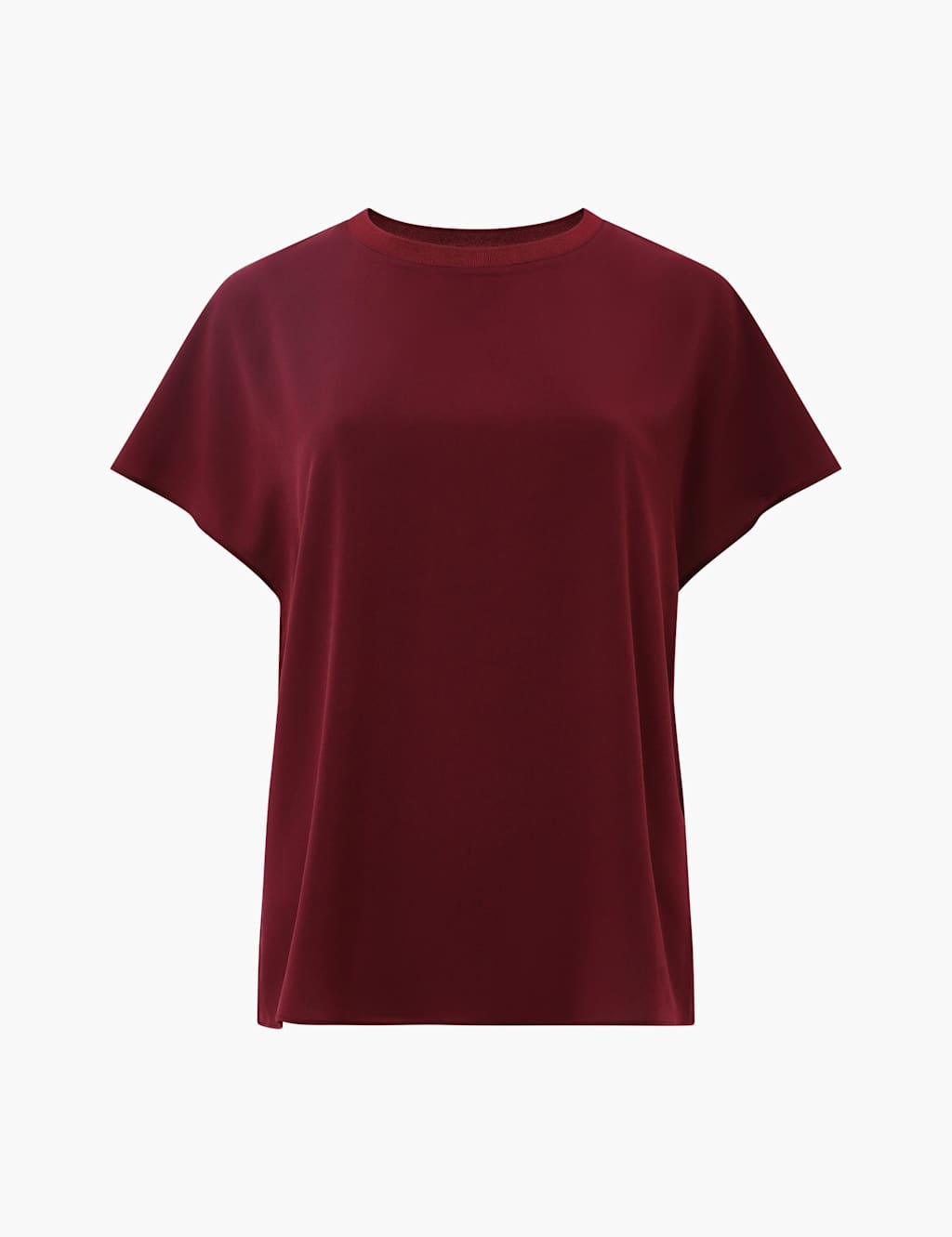French Connection Crepe Top Burgundy