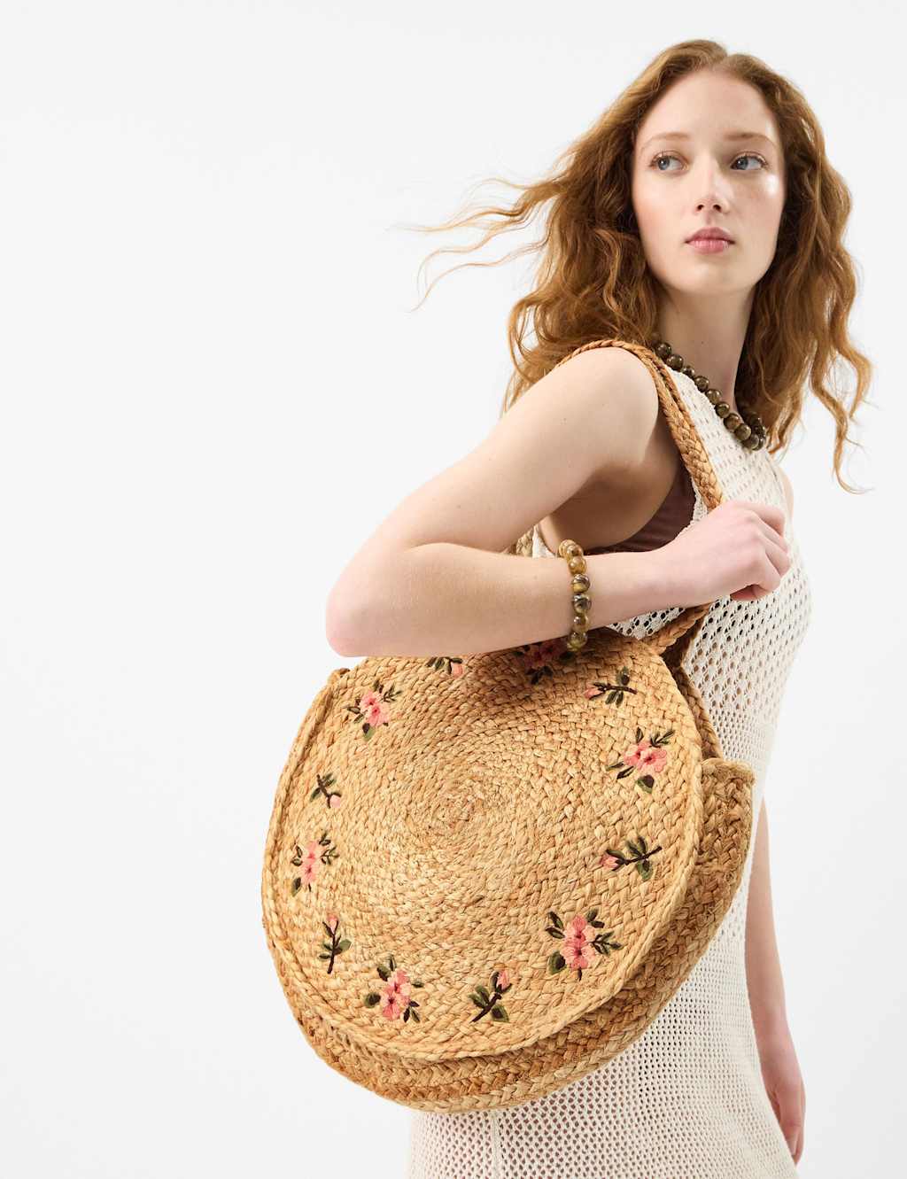 Accessorize Women's Straw Beach Bag - Natural - Available at M&S