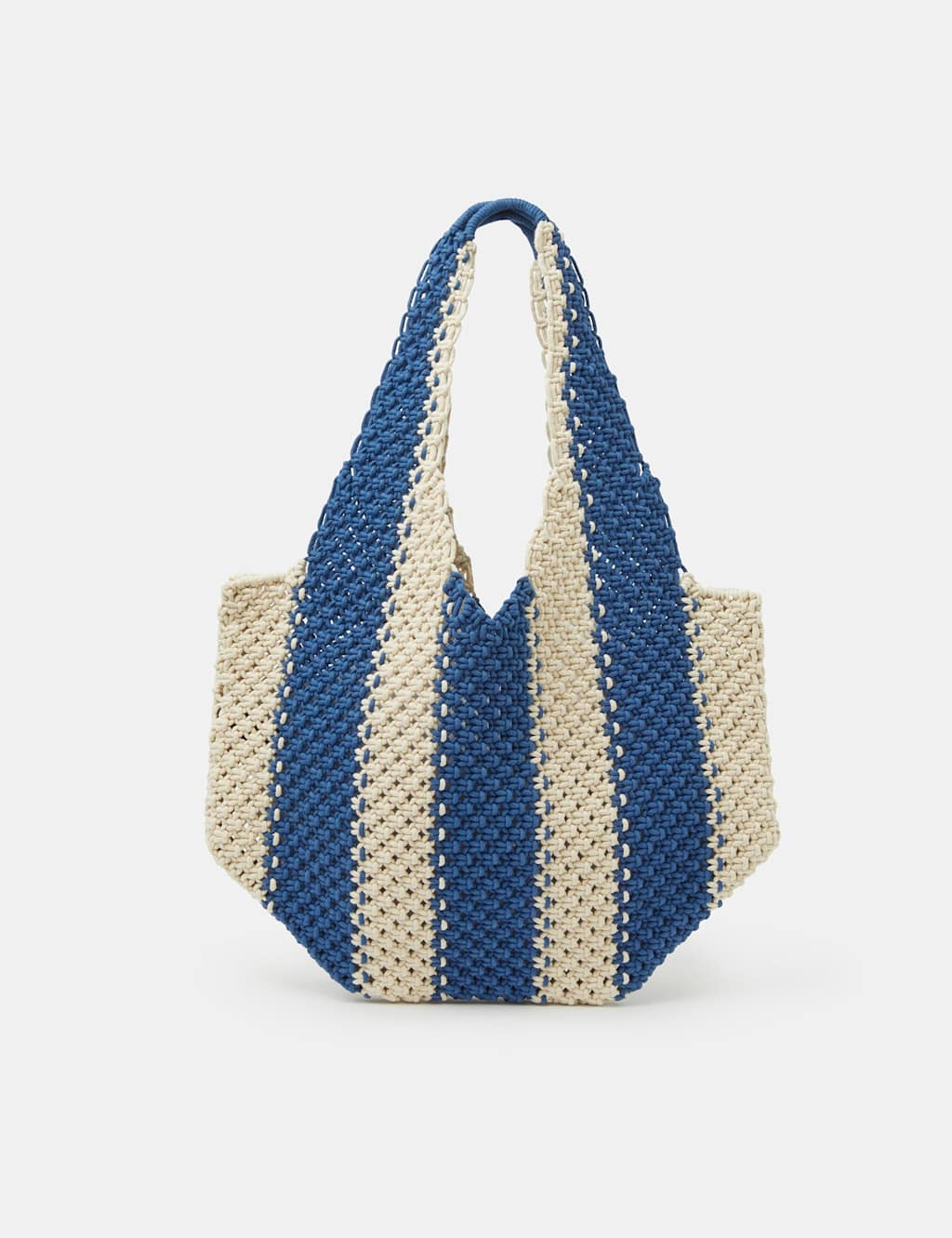 Accessorize Women's Macrame Striped Shoulder Bag - Blue - Available at M&S
