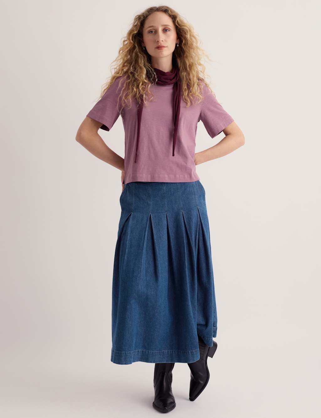 Seasalt Cornwall Women's Pure Cotton Relaxed T-Shirt - 16 - Purple - Available at M&S